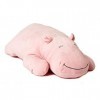 Uni-Toys - Coussin Peluche Hippopotame Rose - Ultra Doux - 56 cm Longueur - Peluche