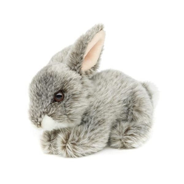 Uni-Toys - Lapin couché Blanc - 18 cm Longueur - Lapin en Peluche - Peluche, Doudou