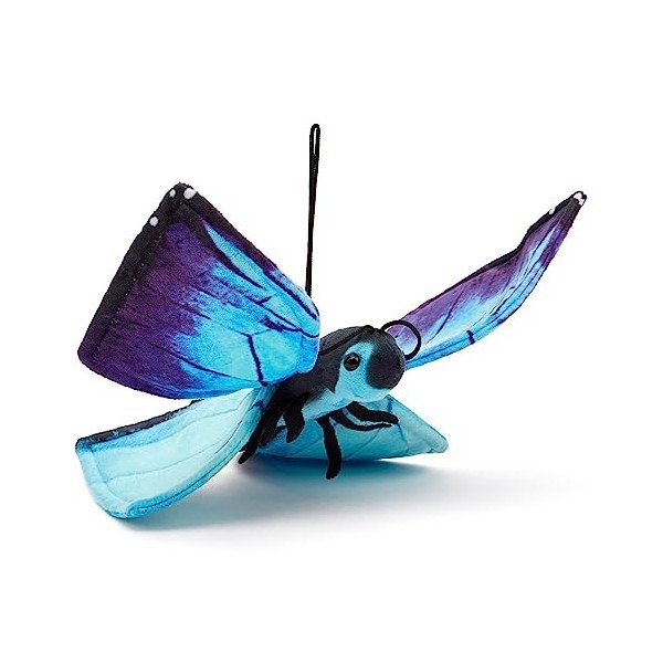 Zappi Co Peluche 100% Recyclée Papillon Morpho Bleu 28.5cm de Largeur Collection danimaux Doux, Câlins et Écologiques pour