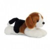 Aurora, 31185, Mini Flopsies Homer Le Beagle, 20 cm, Peluche, Noir, Bown, Blanc 