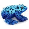 Zappi Co Jouet en Peluche de Grenouille à fléchettes Bleue 100% recyclé 15 cm de Longueur Collection danimaux éco-responsa