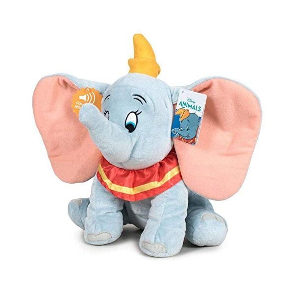 Disney Dumbo Peluche 30 cm avec Son Multicolore
