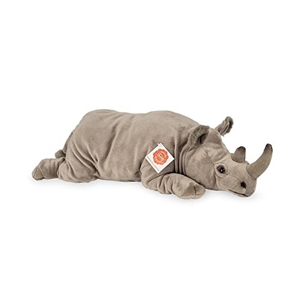 Teddy Hermann 90593 Peluche rhinocéros allongée 45 cm