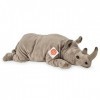 Teddy Hermann 90593 Peluche rhinocéros allongée 45 cm