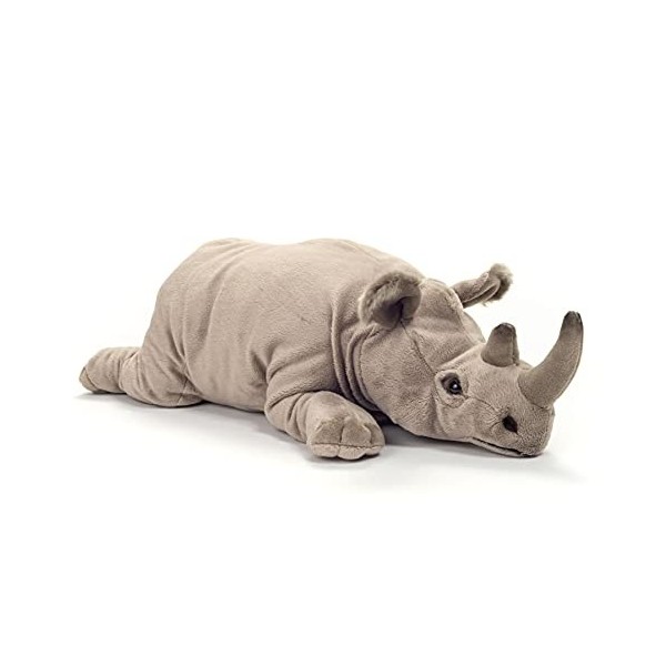 Teddy Hermann 90593 Peluche rhinocéros allongée 45 cm