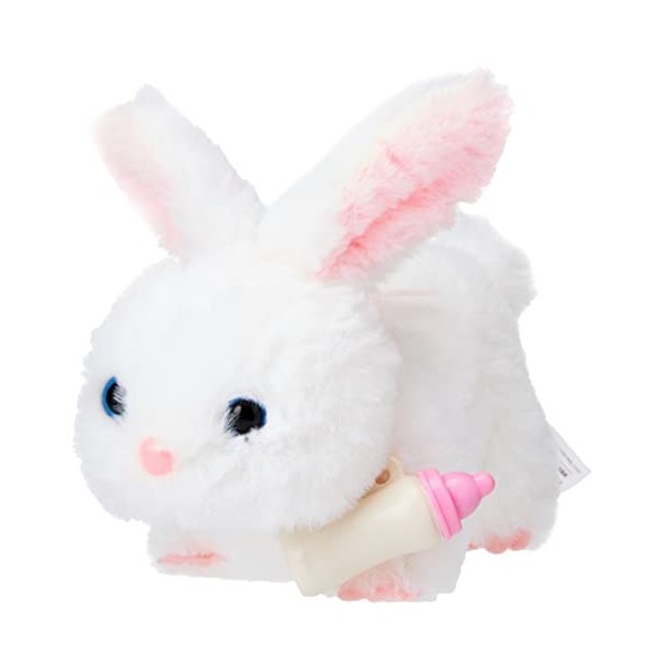 Tobar - 36411 - Peluche animée bébé lapin blanc qui tète, Collection Animigos