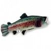 Kuscheltiere.biz Doudou truite arc-en-ciel en forme de poisson truite saumon Splash - Doudou x biz Gris/Bleu/Rouge