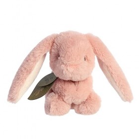 Aurora, 23330, ebba Baby Eco Brenna Lapin hochet, 15cm, Peluche éco-responsable, rose