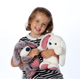 GIPSY Toys - Peluche Les Marinières 24 cm Chien Marron Rayures Rouges - Peluche pour Enfant - - Marron, Rayures rouges071603