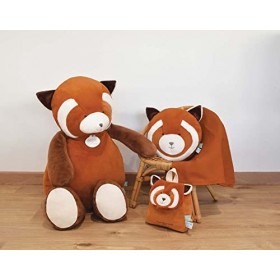 Doudou et Compagnie - Sac à Dos Panda Roux - UNICEF - 20 x 20 x 10 Cm - Fermeture Velcro - Sangles Réglables - Idée Cadeau de