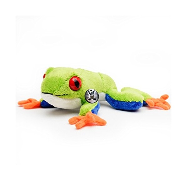 Doudou grenouille en peluche grenouille aux feuilles caduques grenouille aux yeux rouges en peluche – Doudou *biz