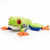 Doudou grenouille en peluche grenouille aux feuilles caduques grenouille aux yeux rouges en peluche – Doudou *biz