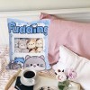 Exuberia Collation en Peluche Pudding en Peluche Chat Doux avec Poupées Minou Amovibles pour Canapé Lit Toys,Oreiller Collati