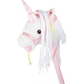 Legler small foot 10279 Cheval de bataille licorne blanche avec peluche douce pour fans de chevaux à partir de 3 ans