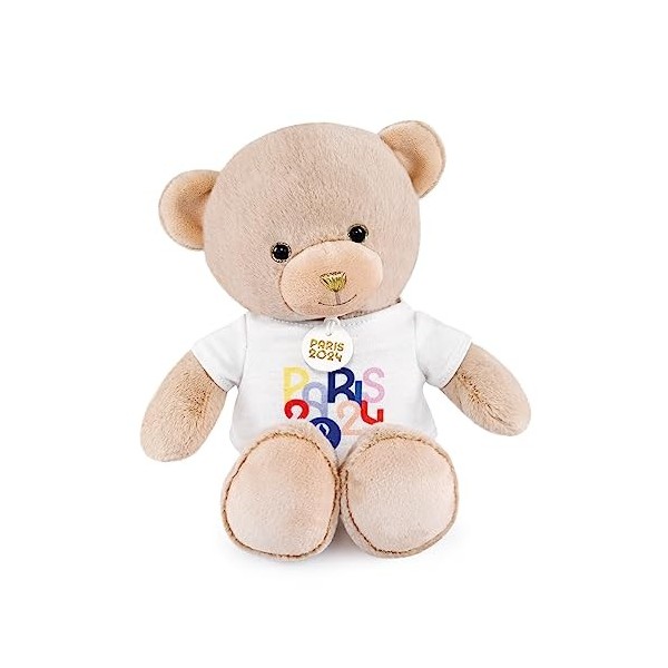 Doudou et Compagnie - Ours Equipe De France - Licence Officielle des Jeux Olympiques De Paris 2024 - Peluche Avec Doudou - Dè