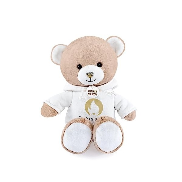 Doudou et Compagnie - Ours Equipe De France - Licence Officielle des Jeux Olympiques De Paris 2024 - Peluche Avec Doudou - Dè