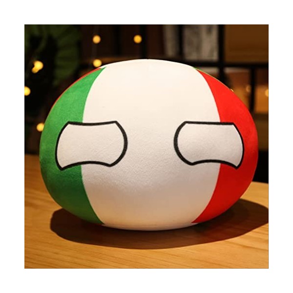 JunziWing Country Ball Peluche Pendentif, Polandball Plushies Doll, Countryball Stuffed Dolls, Cadeau pour Bébé 30Cm Italie