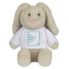 Spreadshirt Créez Votre Propre Lapin en Peluche Personnalisé avec Texte ou Photo Imprimée Lapin en Peluche, Taille Unique, Bl