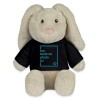 Spreadshirt Créez Votre Propre Lapin en Peluche Personnalisé avec Texte ou Photo Imprimée Lapin en Peluche, Taille Unique, Bl