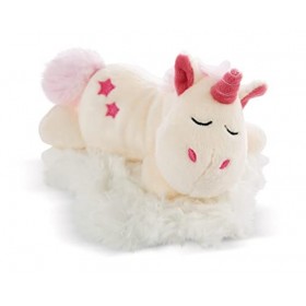 NICI- Licorne en Peluche allongée et endormie Theodor 16cm Green, 48628, Beige