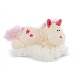 NICI- Licorne en Peluche allongée et endormie Theodor 16cm Green, 48628, Beige