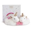 Doudou et Compagnie - Peluche Licorne - 22 cm - Blanc/Rose - Lucie La Licorne - DC3313