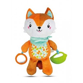 Clementoni - 17271 - Doudou Renard - Doudou et Peluches d’éveil et de Premier âge, 0 Mois et Plus Multicolore