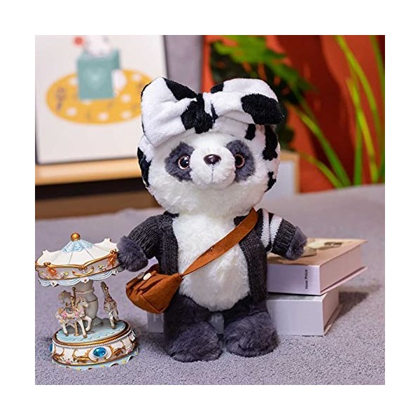 QCOTNG Hamster en peluche douce et mignonne avec tenues et accessoires pour habillage amovible, meilleur anniversaire pour en