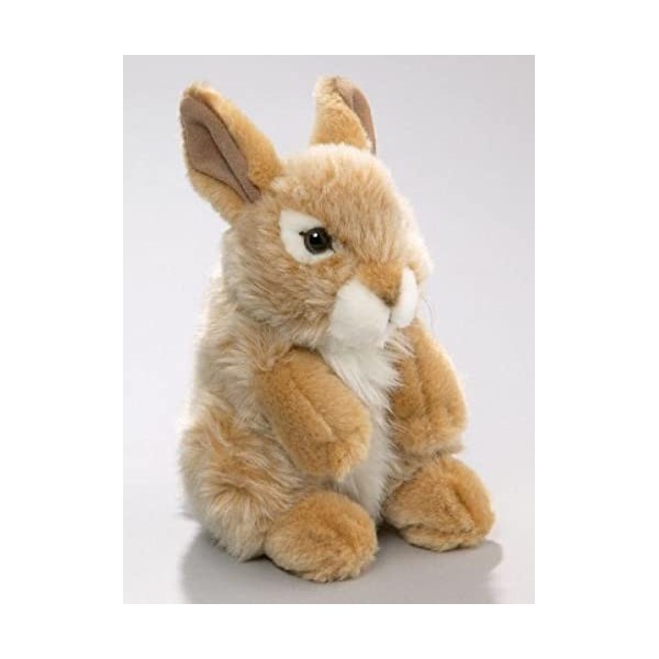 Peluche Lièvre, Lapin Beige, 18cm [Jouet] 2025001