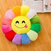 ZAKSEM Mignon Dessin animé coloré Soleil Fleur Coussin pétale en Peluche poupée Expression Taille Soutien poupée Oreiller-F,3