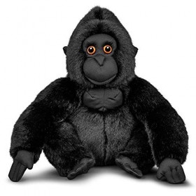 Animigos Peluche Gorilla au Design réaliste, Doux et Douillet, Environ 26 cm, 37562
