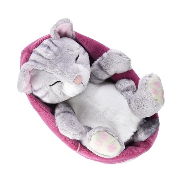 NICI Panier Rose-Violet 16 cm-Sleeping Kitties Peluches Chatons douillettes pour Filles, garçons et bébés-Doudous Chats pour 