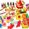 Accessoires de Cuisine Jouets, 100 Pièces Jouet de Cuisine pour Enfant, Ustensiles de Cuisine Enfant, Cuisine Enfant Plastiqu