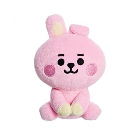 Aurora World- Aurora, 61479, BT21 Official Merchandise, Bébé Cooky Assis, 13cm, Marron, Rose