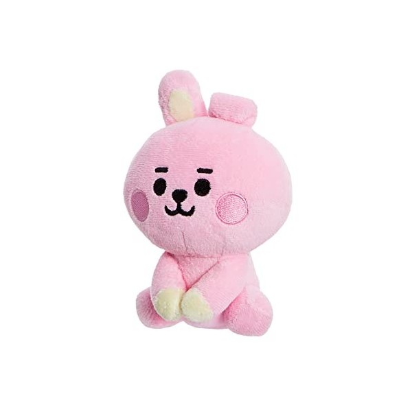 Aurora World- Aurora, 61479, BT21 Official Merchandise, Bébé Cooky Assis, 13cm, Marron, Rose