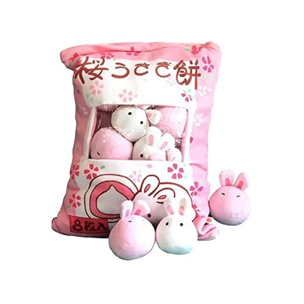 Dorccsi Couchette de collation Mignonne Toys Animaux en Peluche Mini poupées de Lapin pouding