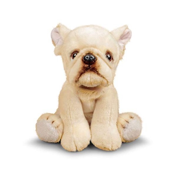 Tobar-Tobar-37237-Peluche Bulldog Français, Animigos World of Nature, 37237, Blanc