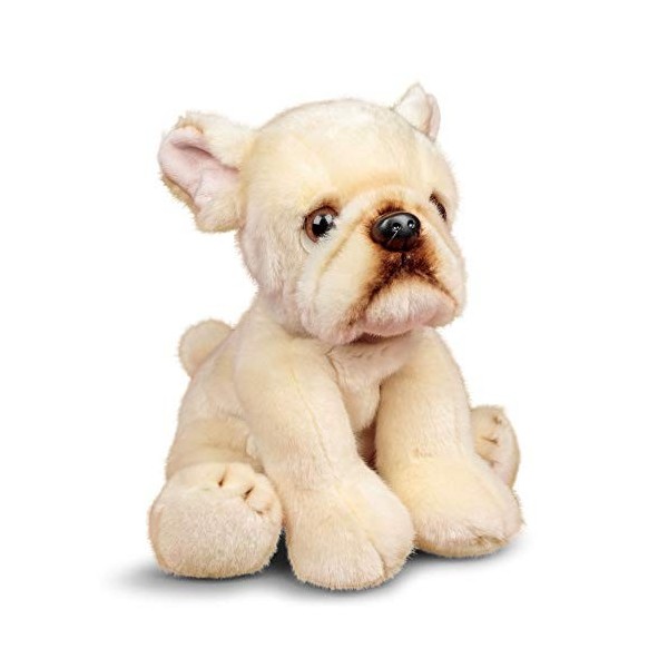 Tobar-Tobar-37237-Peluche Bulldog Français, Animigos World of Nature, 37237, Blanc