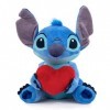 Play by Play Peluche Stitch Lilo and Stitch 30cm avec Son en Peluche Stitch avec cœur