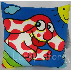 PIMPA Peluche Coussin carré 38 cm Arc-en-Ciel