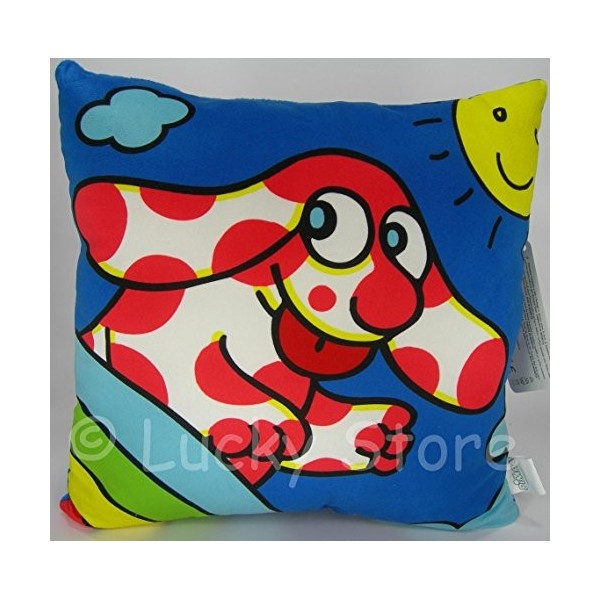 PIMPA Peluche Coussin carré 38 cm Arc-en-Ciel