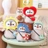 Trayosin Peluche pingouin mignonne - Kawaii - Douce - Avec nœud - Tenues - Cadeau pour garçons et filles - Décoration dinosa