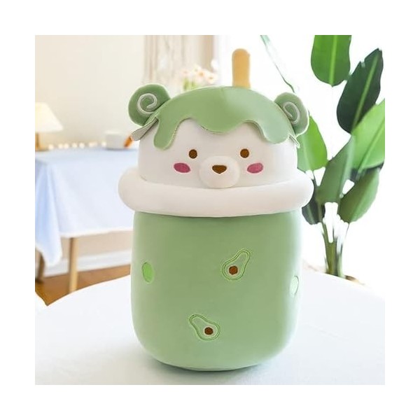 CILUA 25cm-40cm Dessin Animé Mignon Ours en Peluche Tasse À Thé en Forme De Bulle Oreiller Jouets en Peluche Doux Dos Coussin