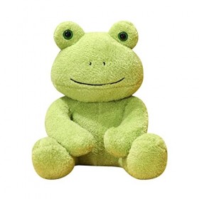 BYNYXI Peluche grenouille assise - 35 cm - Peluche moelleuse - Grenouille verte kawaii - Rembourrée - Jouet pour enfants et b