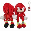 AII Lover Sac à dos en peluche Sonic avec porte-clés, 45,7 cm Sonic Hedgehog Shadow Tails Knuckle, Sonic.