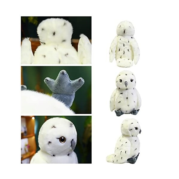 Katutude Peluche Hibou Blanc, Hibou en Peluche, Hibou Peluche Decoration de Noel, Peluche Hibou Chouette, Animal en Peluche, 