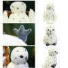 Katutude Peluche Hibou Blanc, Hibou en Peluche, Hibou Peluche Decoration de Noel, Peluche Hibou Chouette, Animal en Peluche, 