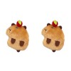 Capybara Lot de 2 porte-clés en peluche Capybara de 9,9 cm - Joli porte-clés en peluche Capybara - Porte-clés en peluche Capy