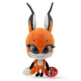 Miraculous Ladybug - Kwami Mon Ami Trixx - Peluche enfant 24 cm - Peluche douce avec yeux en résine, paillettes et brillance,