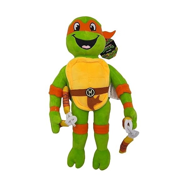 2iX - Teenage Mutant Ninja Turtles Mutant Mayhem - Doudou 32 cm - Peluche à câliner et à Jouer, Excellent Cadeau pour Les Fan